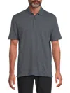 Vince Men's Solid Short Sleeve Polo In Gray
