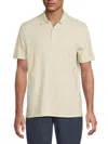 Vince Men's Solid Short Sleeve Polo In Neutral