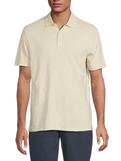 Vince Men's Solid Short Sleeve Polo In Neutral