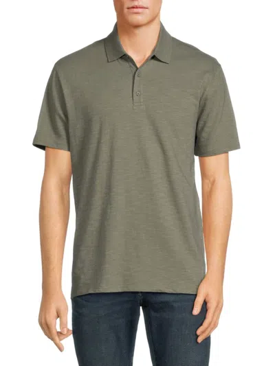 Vince Men's Solid Short Sleeve Polo In Echo Park
