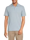 Vince Men's Solid Short Sleeve Polo In Seascape