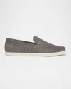 Vince Sonoma Weave Loafer In Smoke Grey