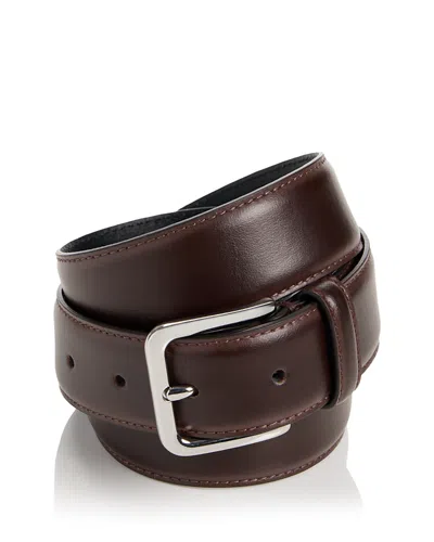 Vince Men's Stitched Leather Belt In Brown