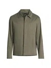Vince Peached Stretch Cotton Jacket In Brown