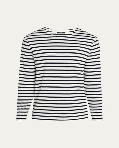 VINCE MEN'S STRIPE COTTON LONG-SLEEVE T-SHIRT