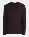 Vince Men's Stripe Pima Long-sleeve Tee In Black