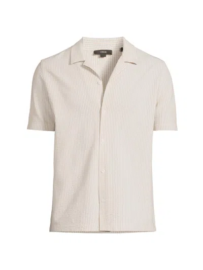 Vince Stretch Cotton Shirt In Neutral