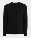 Vince Long Sleeve Crewneck Pocket Tee In Black