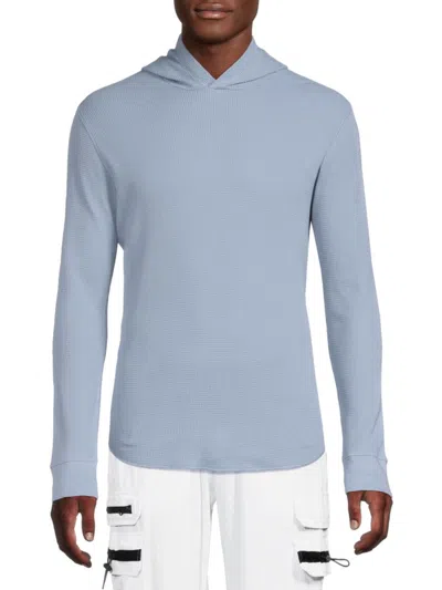 Vince Men's Textured Hoodie In Lake Blue