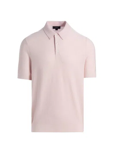 Vince Regular Fit Garment Dyed Cotton Polo In White