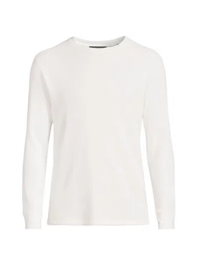 Vince Men's Thermal Crewneck Long-sleeve T-shirt In Off White