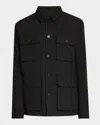 Vince Tropical Wool Field Jacket In Black