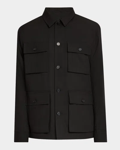VINCE MEN'S TROPICAL WOOL FIELD JACKET