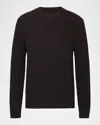 Vince Shaker Stitch Merino Wool Crewneck Sweater In Brown