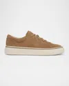 Vince Men's Vallejo Low-top Suede Sneakers In New Camel Beige