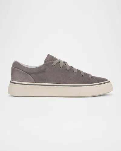 Vince Men's Vallejo Low-top Suede Sneakers In Smoke Grey