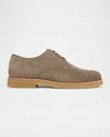 Vince Men's Westwood Suede Derby Shoes In Flint Grey