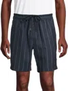 Vince Men's Windsor Stripe Hemp Shorts In Coastal