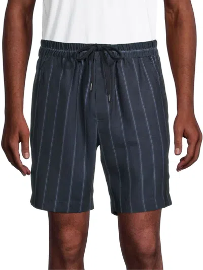 Vince Men's Windsor Stripe Hemp Shorts In Coastal