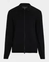 Vince Men's Wool-blend Two-way Zip Cardigan Shirt Jacket In Blue
