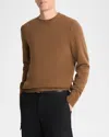 Vince Men's Wool-cashmere Crew Sweater In Vicuna