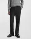 Vince Flat Front Wool Blend Pants In Black
