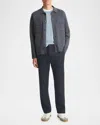 Vince Men's Wool Straight-leg Dress Pants In Coastal Blue