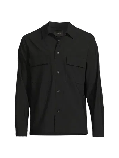 Vince Men's Wool-blend Shirt Jacket In Black