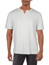 Vince Slub Split Neck Tee In White