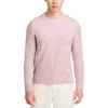 Vince Mens Ribbed Trim Knit Crewneck Sweater In Pink