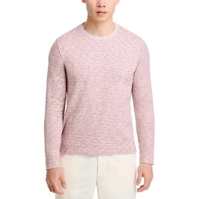 Vince Mens Ribbed Trim Knit Crewneck Sweater In Pink