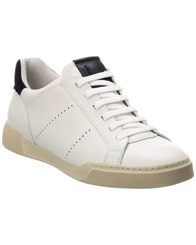 Vince Mercer Leather Sneaker In White