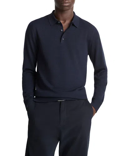 Vince Merino Polo In Blue