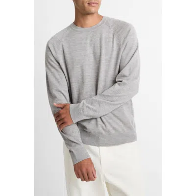 Vince Merino Wool & Cashmere Crewneck Sweater In Gray