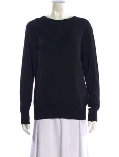 Pre-owned Vince Merino Wool Bateau Neckline Sweater In Black