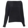 Vince Merino Wool Boat Neck High Low Sweater In Black