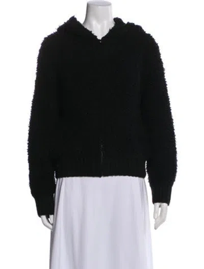 Pre-owned Vince Merino Wool Bomber Jacket In Black