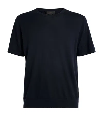Vince Merino Wool-cashmere T-shirt In Multi