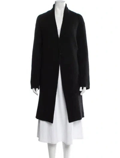 Pre-owned Vince Merino Wool Coat In Black