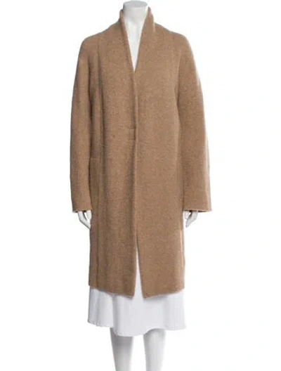Pre-owned Vince Merino Wool Coat In Brown