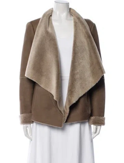 Pre-owned Vince Merino Wool Coat In Brown