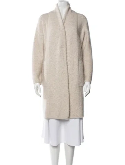 Pre-owned Vince Merino Wool Coat In Neutral