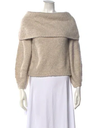Pre-owned Vince Merino Wool Cowl Neck Sweater In Neutral