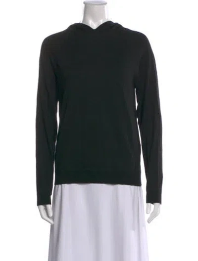 Pre-owned Vince Merino Wool Crew Neck Sweater In Black