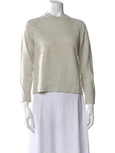 Pre-owned Vince Merino Wool Crew Neck Sweater In Gray