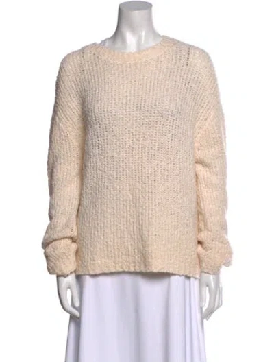 Pre-owned Vince Merino Wool Crew Neck Sweater In Neutral