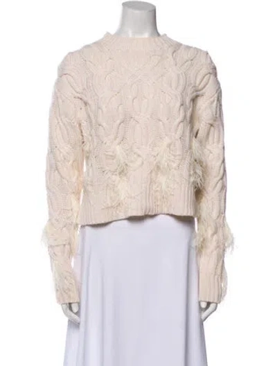 Pre-owned Vince Merino Wool Crew Neck Sweater In Neutral