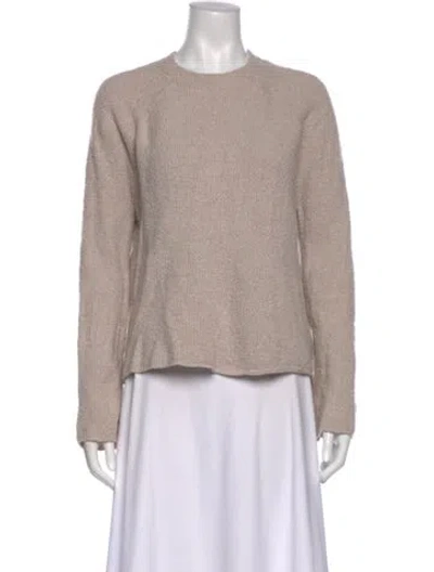 Pre-owned Vince Merino Wool Crew Neck Sweater In Neutral