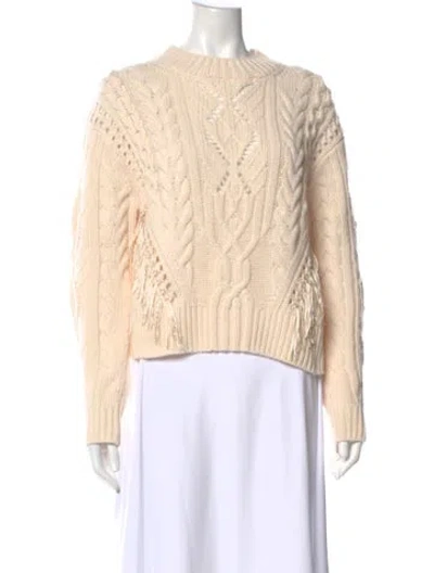Pre-owned Vince Merino Wool Crew Neck Sweater In Neutral