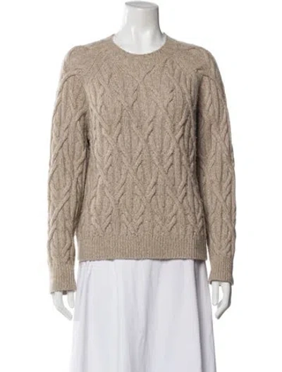 Pre-owned Vince Merino Wool Crew Neck Sweater In Neutral